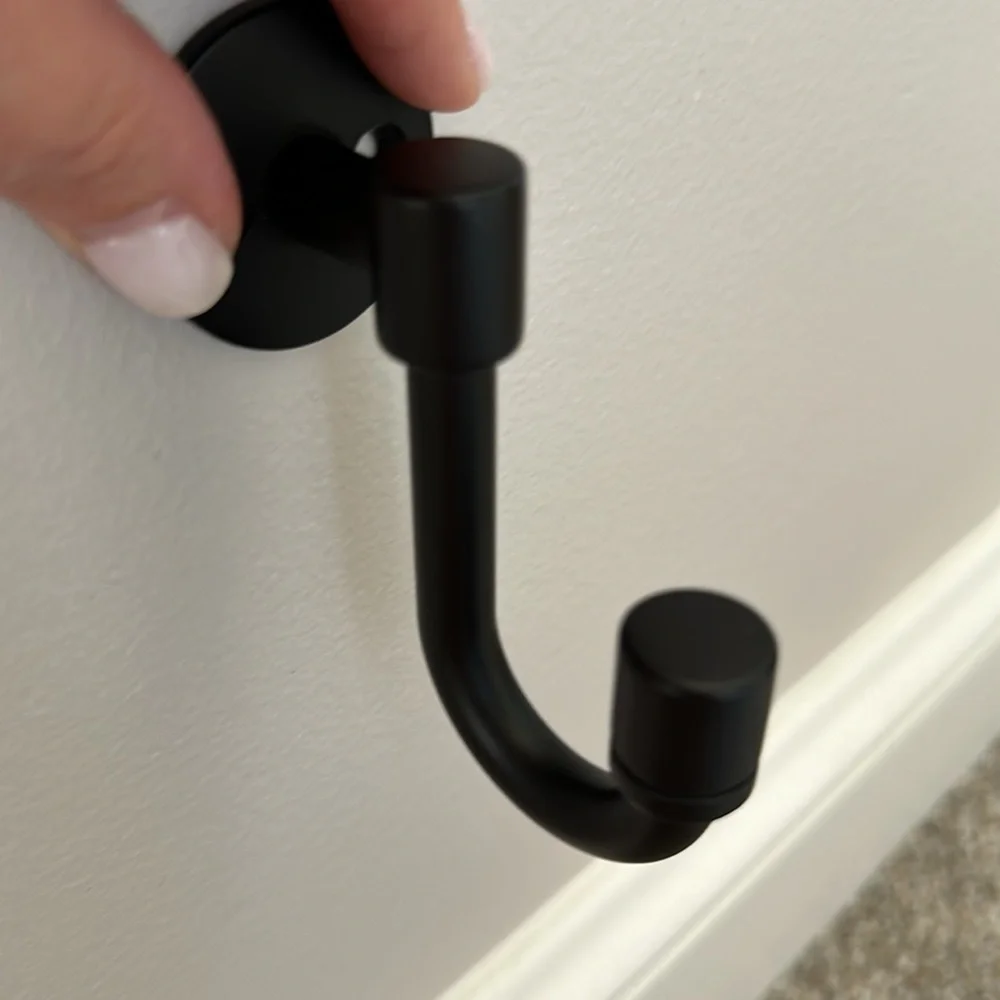 Franklin Brass Wall J-Hooks in Matte Black (4-Pack)